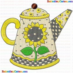 Teapots 1 Embroidery Design