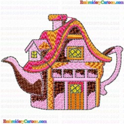 Teapots 23 Embroidery Design