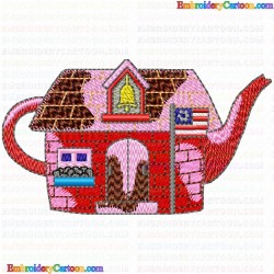 Teapots 24 Embroidery Design