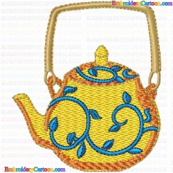 Teapots 30 Embroidery Design