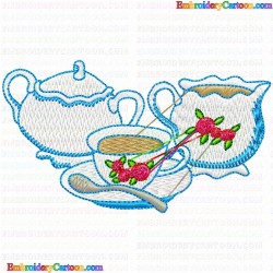 Teapots 36 Embroidery Design