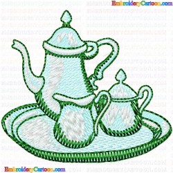 Teapots 40 Embroidery Design