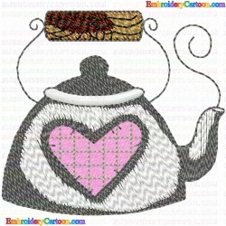 Teapots 41 Embroidery Design