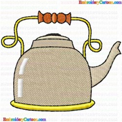 Teapots 4 Embroidery Design