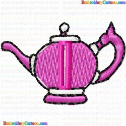 Teapots 51 Embroidery Design