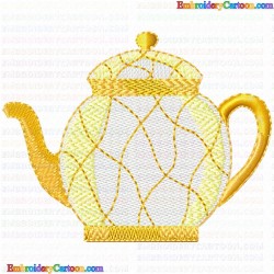 Teapots 52 Embroidery Design