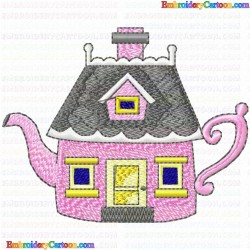 Teapots 5 Embroidery Design