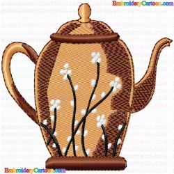 Teapots 61 Embroidery Design