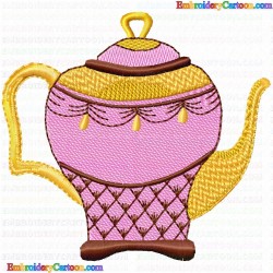 Teapots 64 Embroidery Design