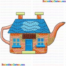 Teapots 6 Embroidery Design