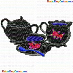 Teapots 72 Embroidery Design