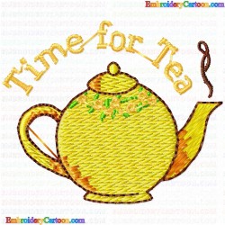 Teapots 74 Embroidery Design