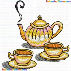 Teapots 75 Embroidery Design