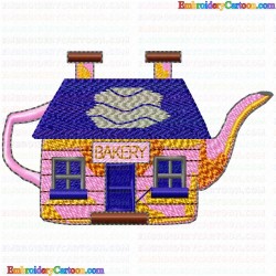 Teapots 7 Embroidery Design