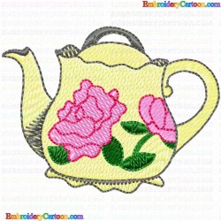 Teapots 95 Embroidery Design