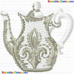 Teapots 99 Embroidery Design