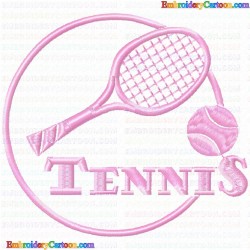 Tennis 10 Embroidery Design