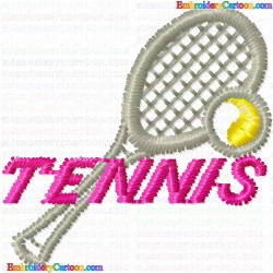 Tennis 11 Embroidery Design