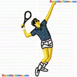 Tennis 12 Embroidery Design