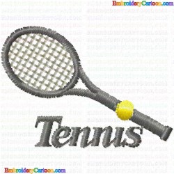 Tennis 15 Embroidery Design