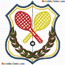 Tennis 18 Embroidery Design