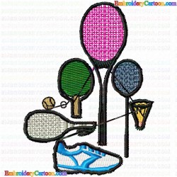 Tennis 19 Embroidery Design