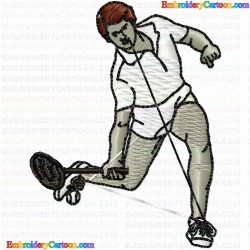 Tennis 20 Embroidery Design