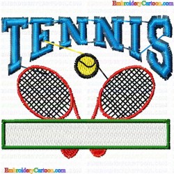 Tennis 22 Embroidery Design