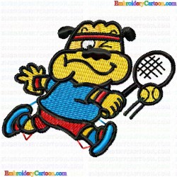 Tennis 2 Embroidery Design