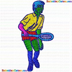 Tennis 33 Embroidery Design