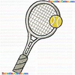 Tennis 34 Embroidery Design