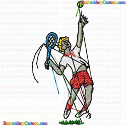 Tennis 35 Embroidery Design