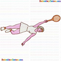 Tennis 3 Embroidery Design