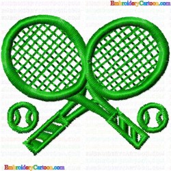 Tennis 43 Embroidery Design