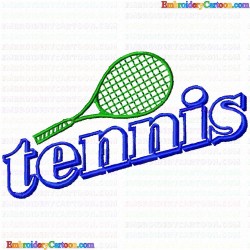 Tennis 44 Embroidery Design