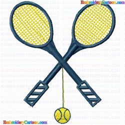 Tennis 45 Embroidery Design