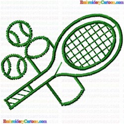 Tennis 47 Embroidery Design