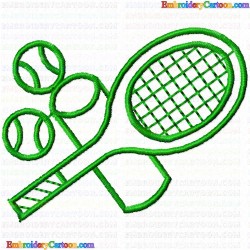 Tennis 48 Embroidery Design