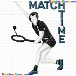 Tennis 4 Embroidery Design