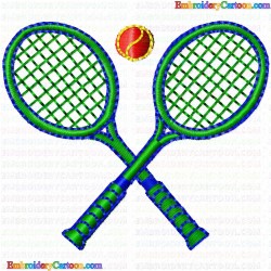 Tennis 52 Embroidery Design