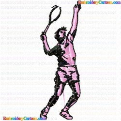 Tennis 55 Embroidery Design