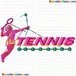 Tennis 5 Embroidery Design