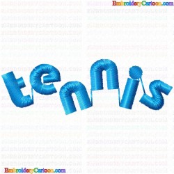 Tennis 62 Embroidery Design