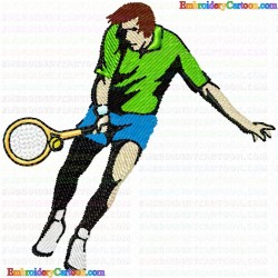 Tennis 63 Embroidery Design