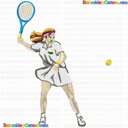 Tennis 64 Embroidery Design