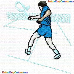 Tennis 71 Embroidery Design