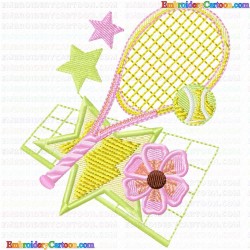 Tennis 75 Embroidery Design