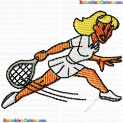 Tennis 76 Embroidery Design