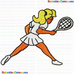 Tennis 77 Embroidery Design