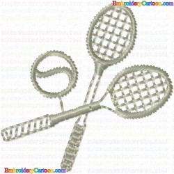 Tennis 7 Embroidery Design